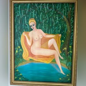 Original oil painting 27”x21” “Bathing Beauty” signed by me, Lena Vanzo